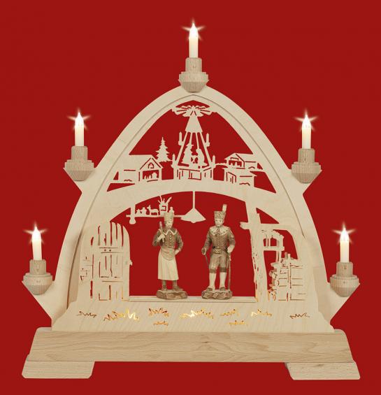 Gotischer Bogen Weihnachtstube - mit Figuren 