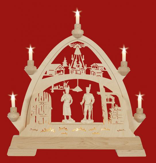 Gotischer Bogen Weihnachtstube - mit Figuren 